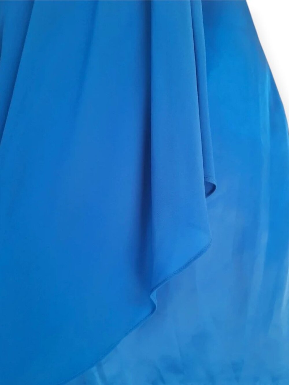 Max & Cleo One Shoulder Cocktail Dress Women’s Size 4 Blue Ruffle Mini - Picture 9 of 14